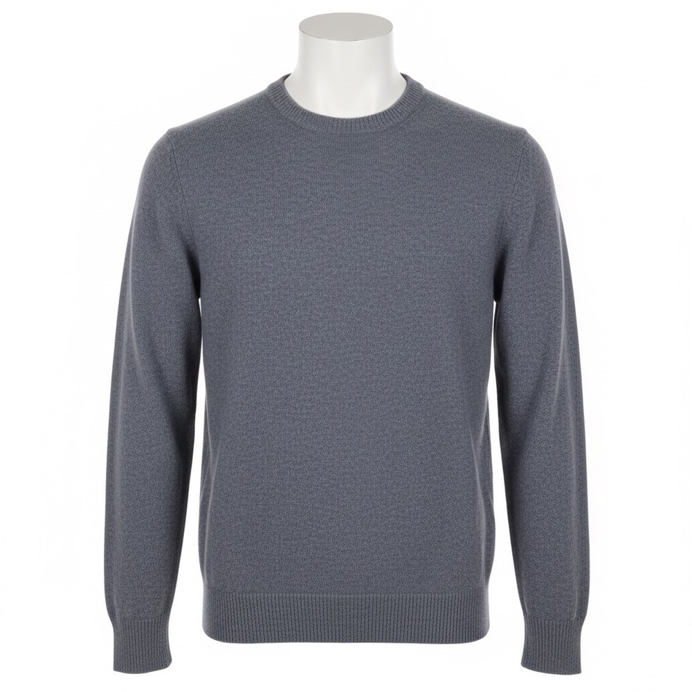 Daniel Hechter M Gray Lambswool Crewneck Sweater Classic Luxury‎ Minimalist Prep